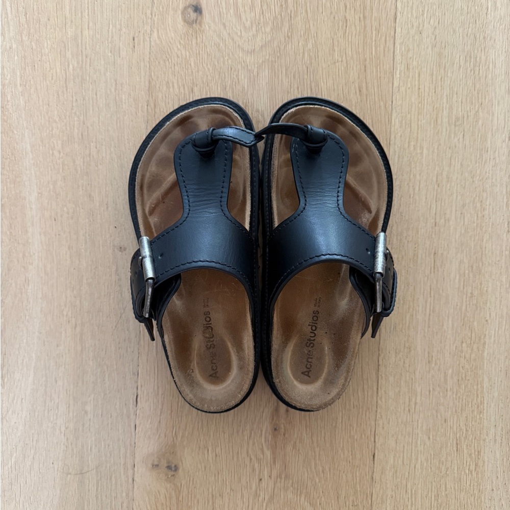 Acne Studios Black Leather Sandals
